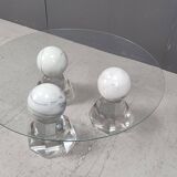 Marble sphere coffee table by Roche Bobois, 1980s