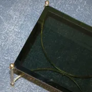 Hollywood Regency Coffee Table in Brass and Smoked Glass, France, 1960s
