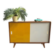 Jiri Jiroutek Yellow and White sideboard 1960s for Interier Praha