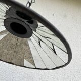 Industrial metal pendant light with mirror