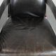 Set of two cowhide leather Aviator design armchairs with aluminium