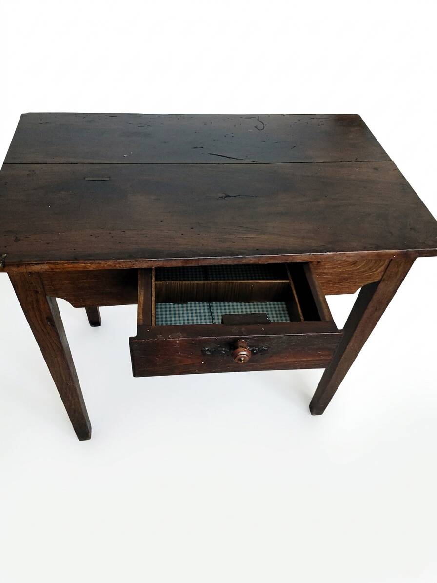 19th Century Solid Walnut Campaign Table – Console or Occasional Desk