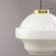 Mid-Century Italian Opaline and Brass Pendant Lamp