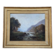 19th century French school painting, mountain river