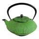 Flat cast iron teapot