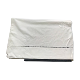 Drap ancien en coton blanc monogrammé  WS  2 X 2.60 m