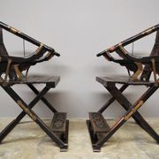 Coppia di Troni Pieghevoli in Stile Dinastia Ming – Manifattura Anni '40