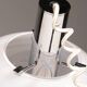 Italian design chrome and glass table lamp, 1960