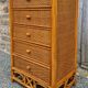 Semainier Maugrion for Roche Bobois, wood and rattan, 80s