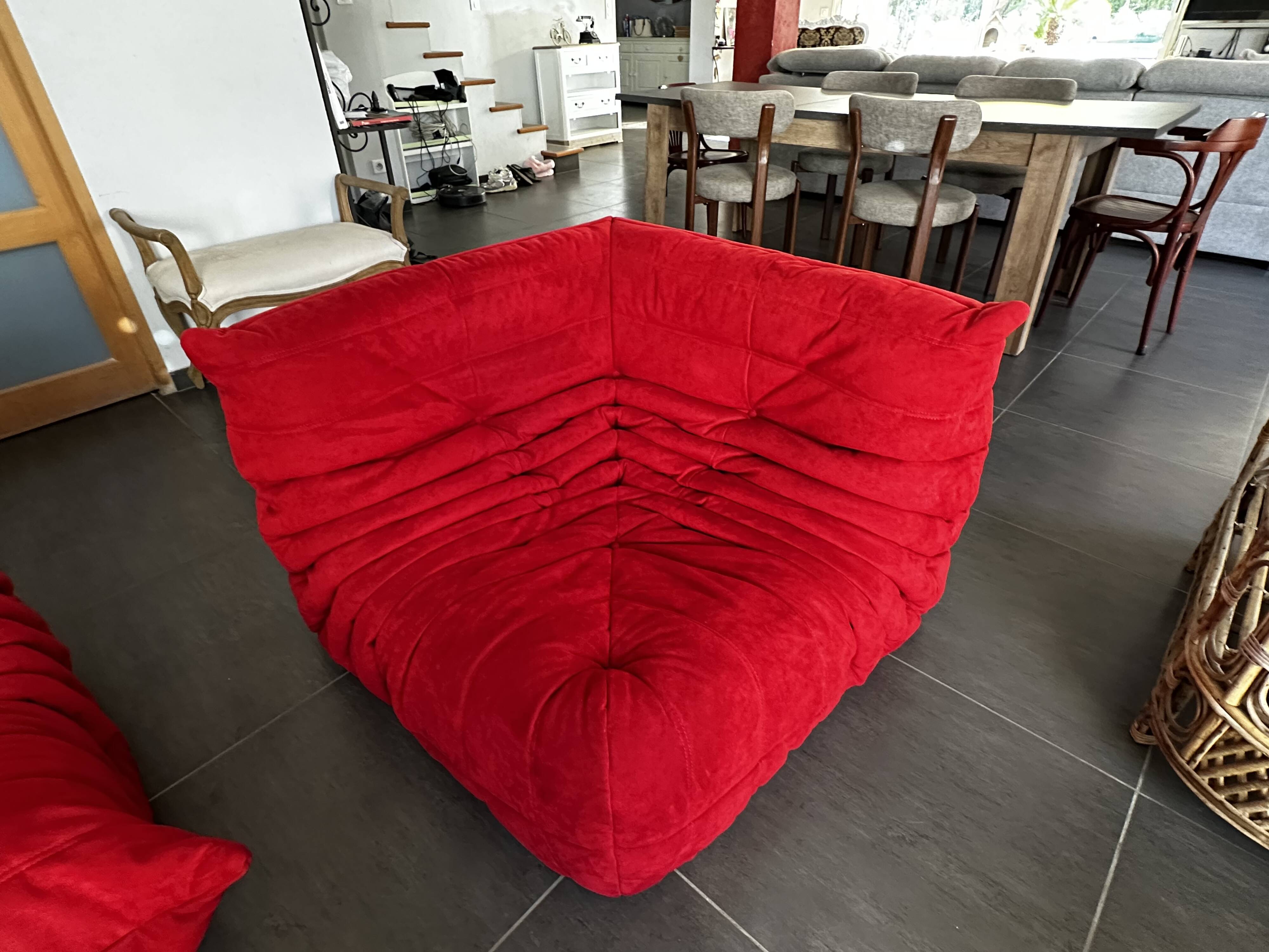 Togo Alcantara red sofa