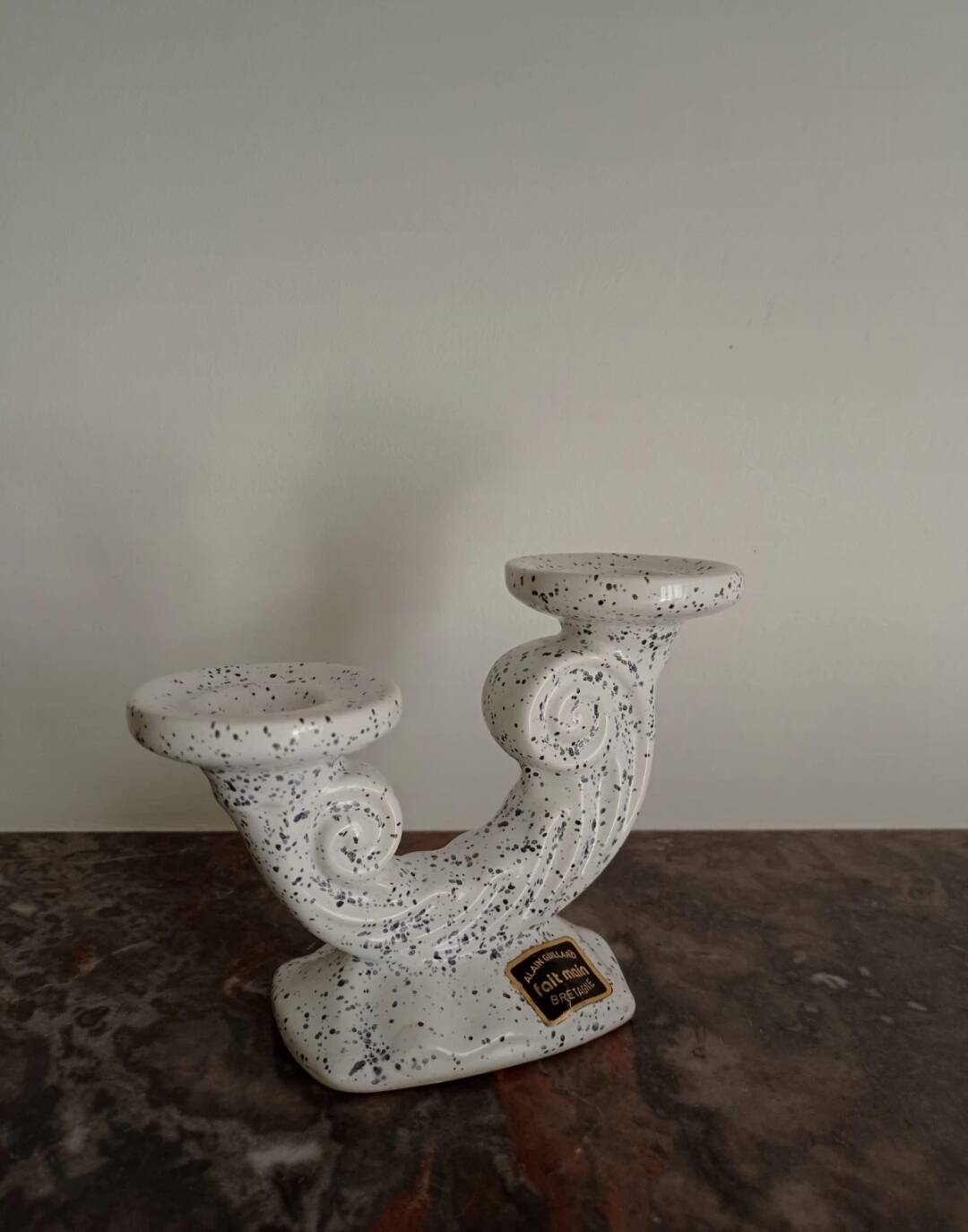 Speckled candle holder Alain Guillard