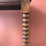Side table in turned wood