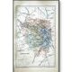Map of Seine-et-Oise, France. Antique printed in 1889.