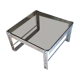 Industrial-style coffee table smoked glass
