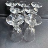 Blown and cut crystal glasses