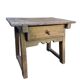 Antique Spanish side table pine rustic pay table with drawer