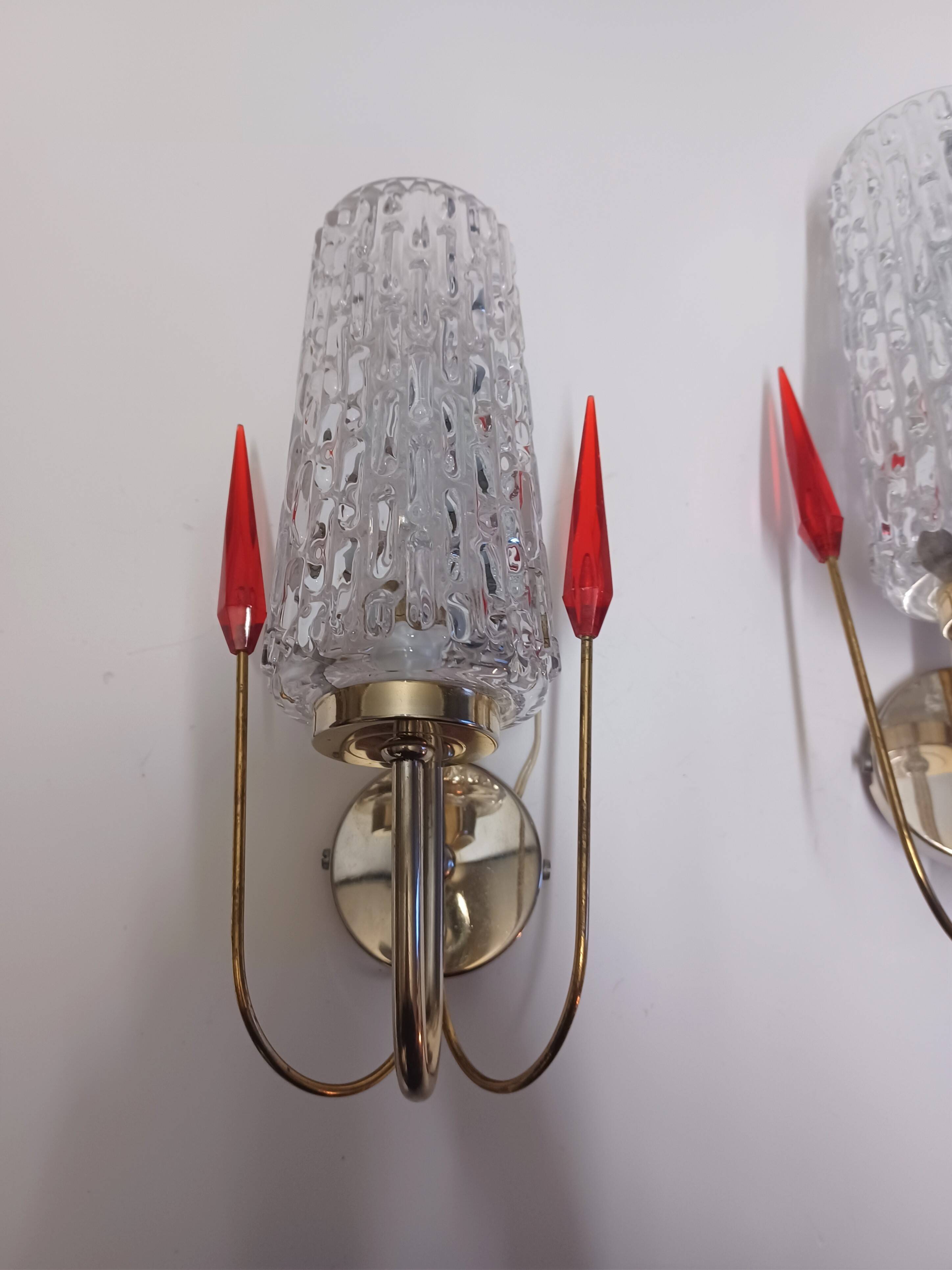 Pair of wall sconces 1960
