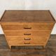 4-drawer chest of drawers in vintage light oak from the 1950s