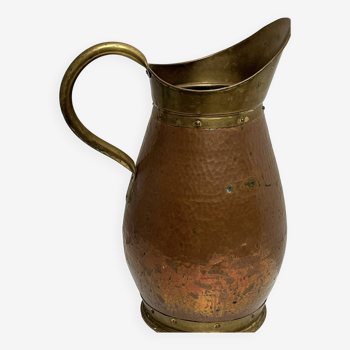 Large vintage copper and brass vase