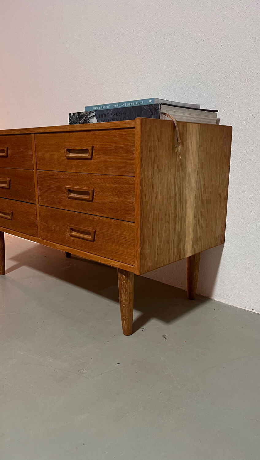 vintage chest of drawers in oak