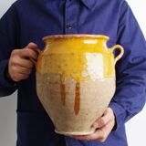 Yellow South-West confit pot, glazed terracotta