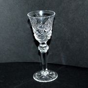 Series of 6 diamond cut crystal liqueur glasses Cristallerie Lorraine Lemberg 11cm