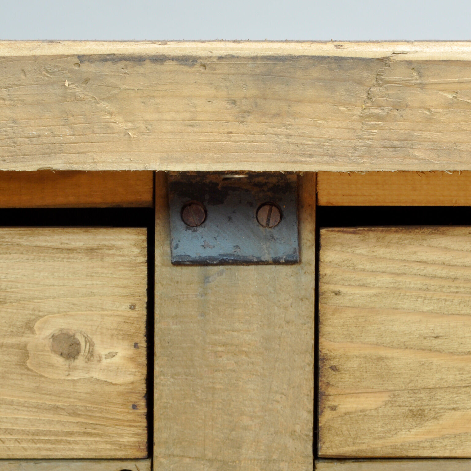 Industrial wooden worktable, 1980's