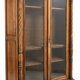 Vintage antique wooden wardrobe with glass doors