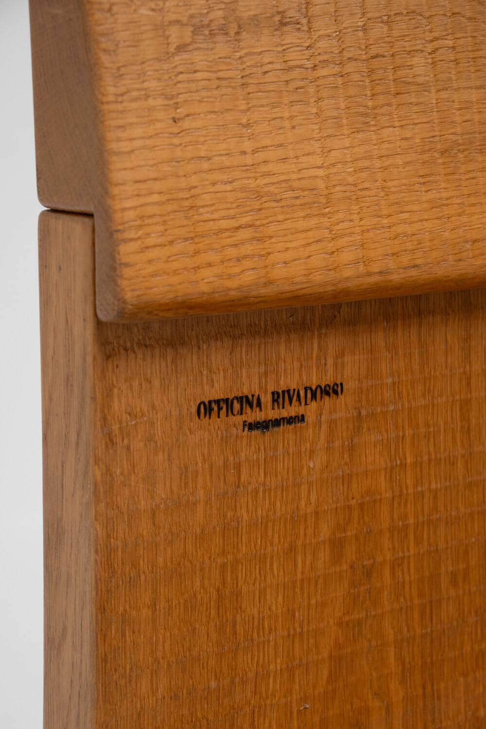 Officina Rivadossi Oak Bench, Italy 1970s