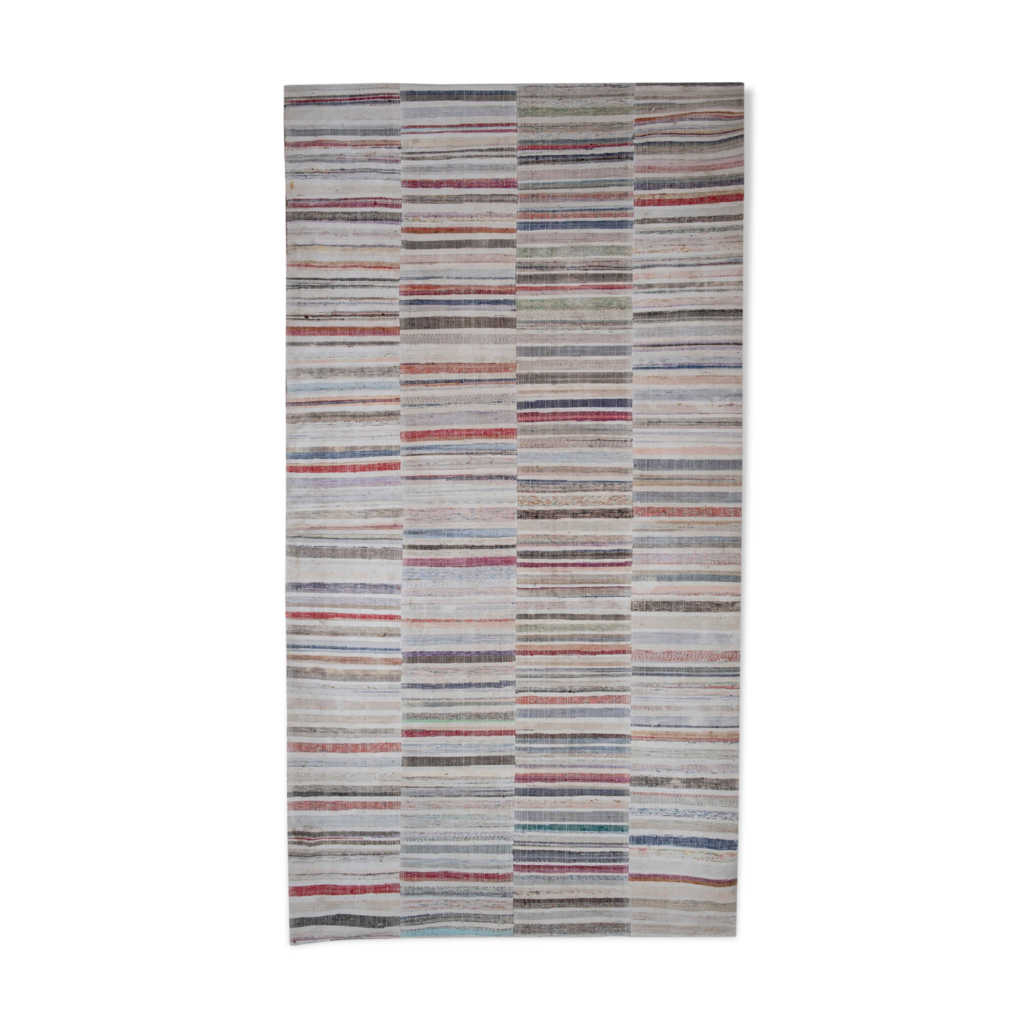Tapis de chiffon turc années 1970 220 x 420 cm