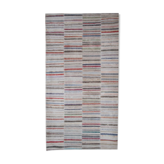 Turkish Oversize Rag Rug, 1970s 220 x 420 cm