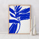 Botanical illustration in blue, 50x70cm