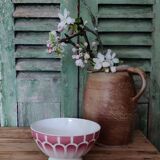 Pink faceted bowl