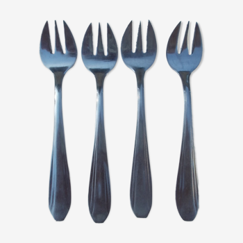 Set of 4 oyster forks