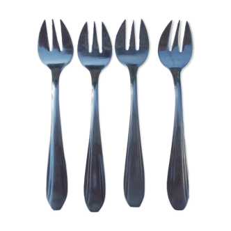 Set of 4 oyster forks