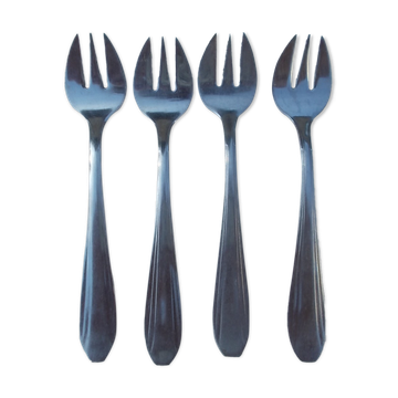Lot de 4 fourchettes à huîtres