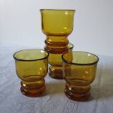 4 verres ambré Pernod