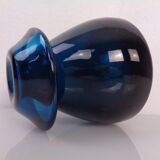 Hand-blown blue glass vase, Italy, 1960s