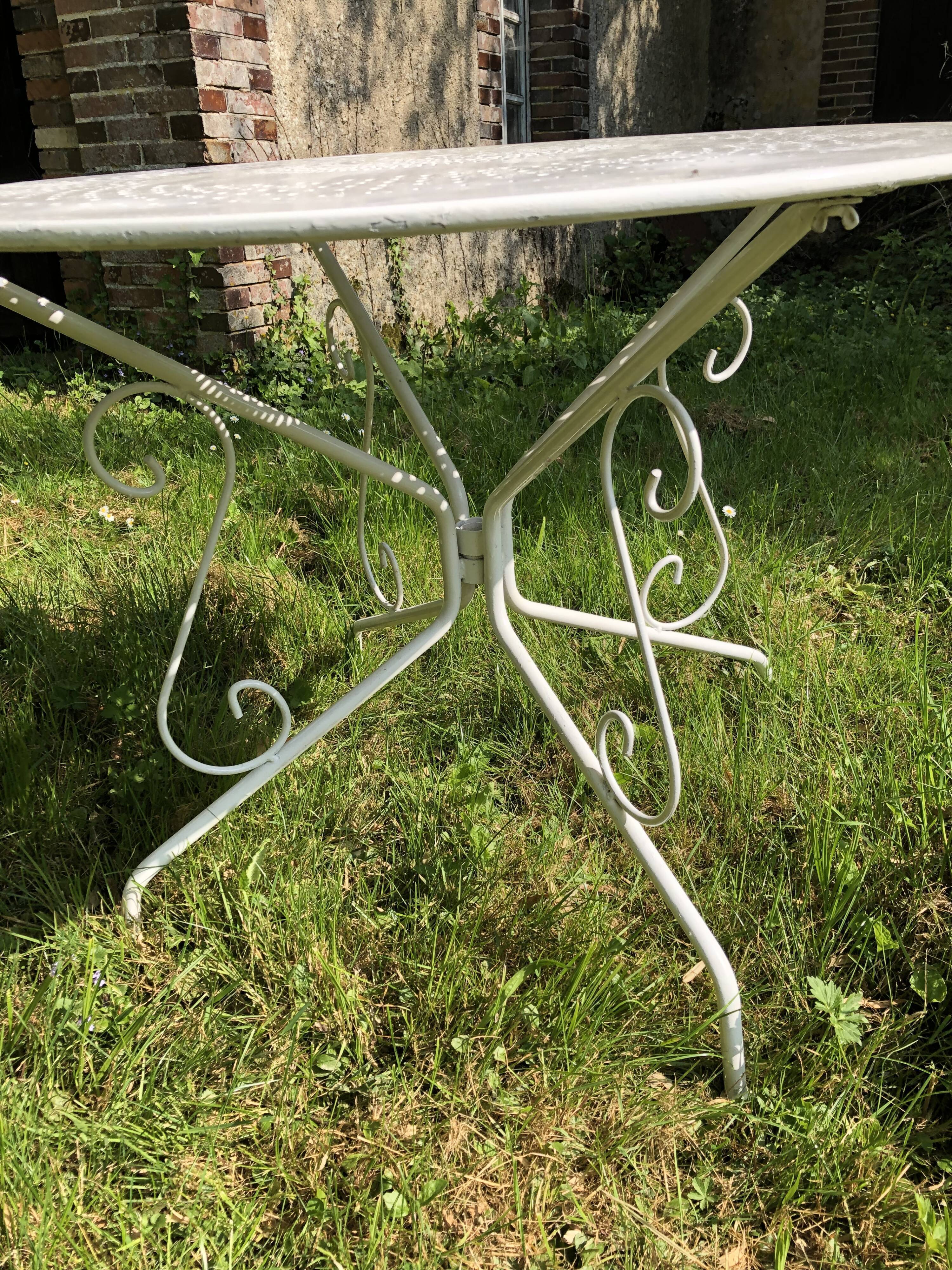 Wrought iron garden furniture