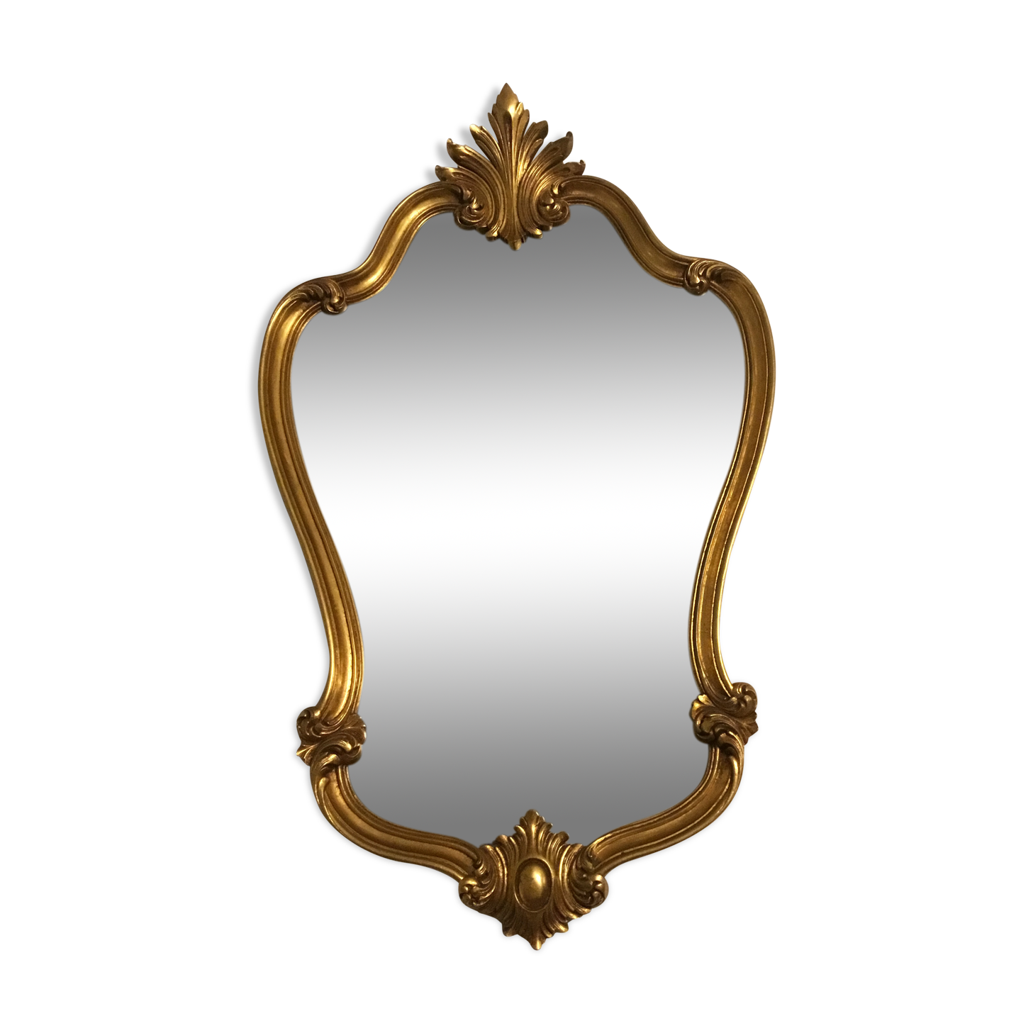 Carved wood mirror 50x39cm