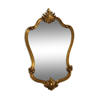 Carved wood mirror 50x39cm
