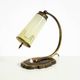 Beautiful, rare brass table lamp with glass shade | 1940s