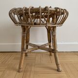 Vintage rattan stool