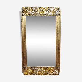 Miroir de style Art Déco en résine 66x38cm
