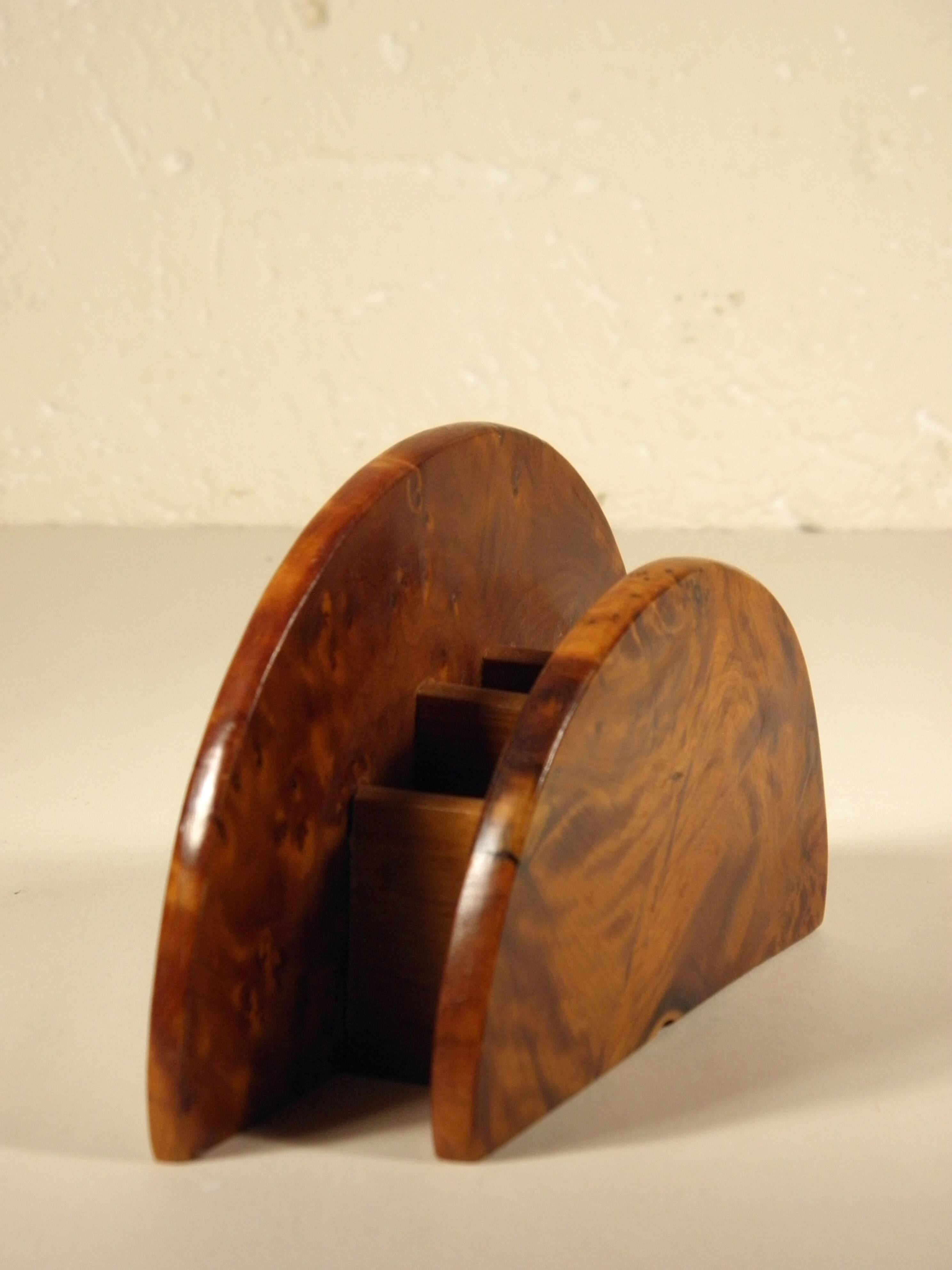 Thuja burl pencil holder