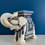 Ceramic elephant plant holder stool