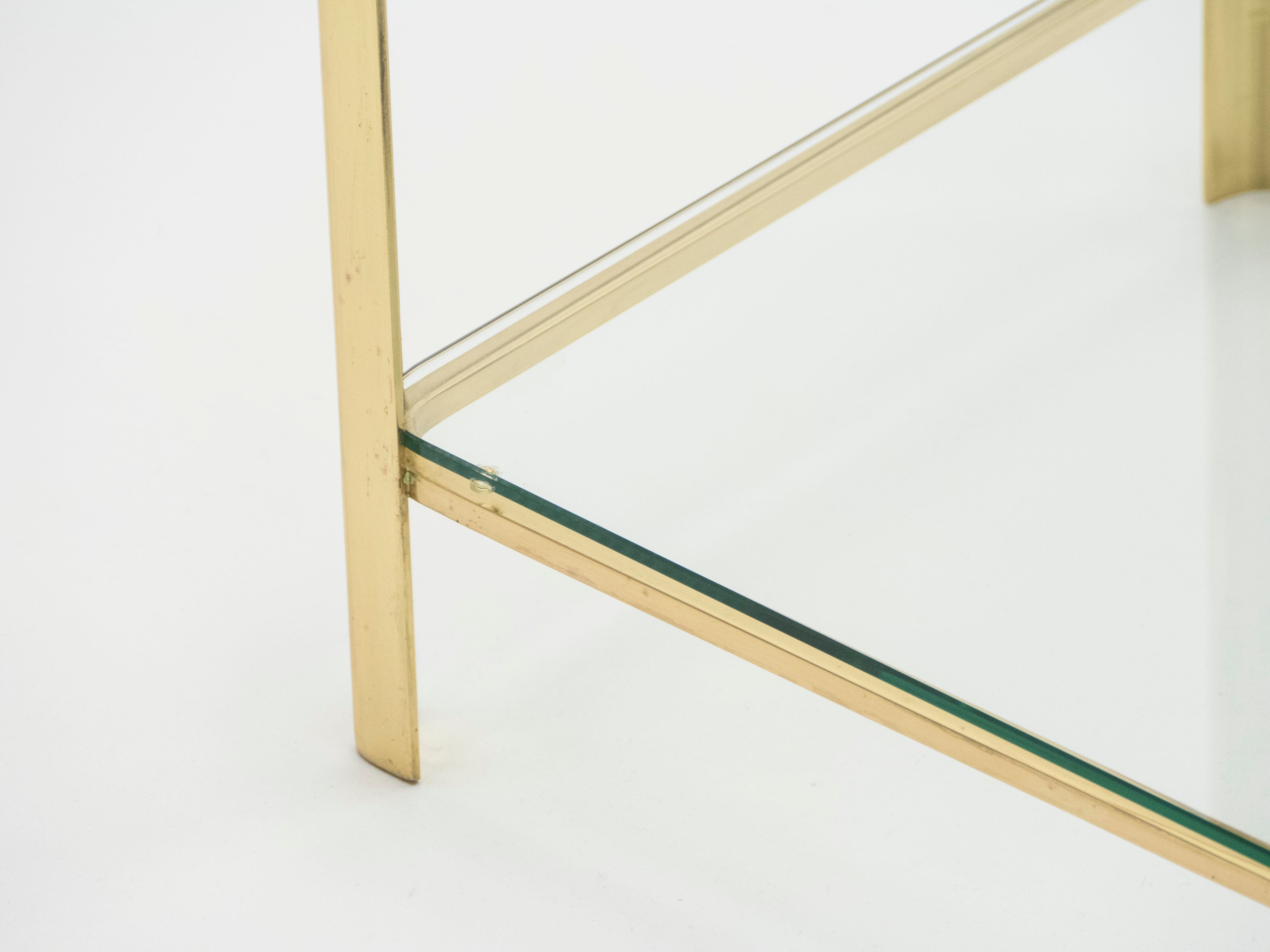 Gilded brass coffee table edited, numbered and signed Broncz