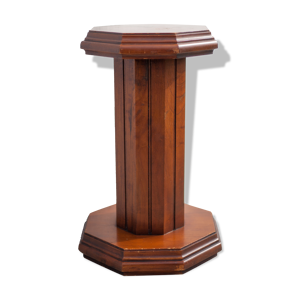 Colonne art déco, colonne bois art déco, porte-buste, porte-plante, piedestal bois octogonal