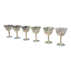 Set of 6 Swedish crystal champagne glasses by the brand Orrefors.
