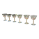 Set of 6 Swedish crystal champagne glasses by the brand Orrefors.